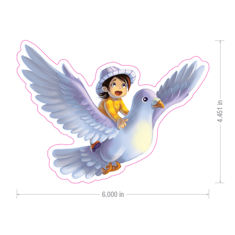 6x6 Die-Cut Sticker: <br>Soar on a Dove - Image 2